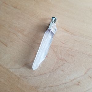 Clear Crystal Quartz Dagger Pendant